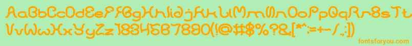HONESTLY BOLD Font – Orange Fonts on Green Background