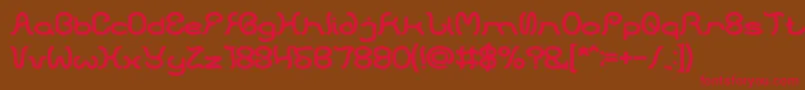 HONESTLY BOLD-fontti – punaiset fontit ruskealla taustalla
