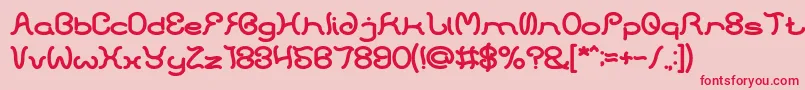 Шрифт HONESTLY BOLD – красные шрифты на розовом фоне
