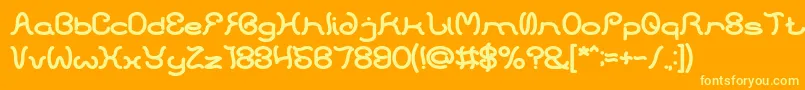 fuente HONESTLY BOLD – Fuentes Amarillas Sobre Fondo Naranja