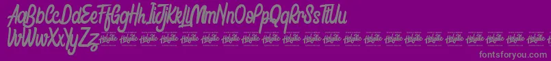 Honestly Brigtea Font – Gray Fonts on Purple Background