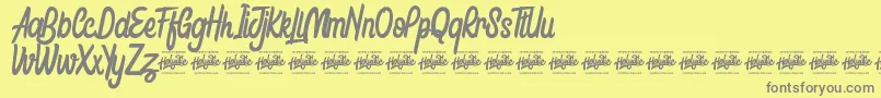 Honestly Brigtea Font – Gray Fonts on Yellow Background