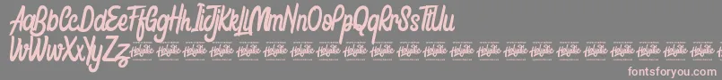Honestly Brigtea Font – Pink Fonts on Gray Background