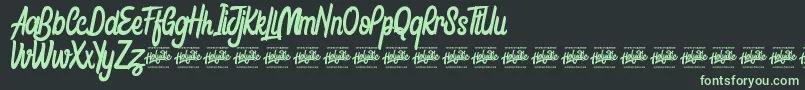 Honestly Brigtea Font – Green Fonts on Black Background