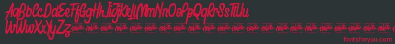 Honestly Brigtea Font – Red Fonts on Black Background