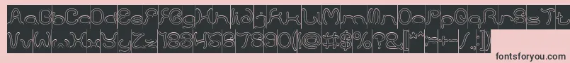 HONESTLY HOLLOW INVERSE Font – Black Fonts on Pink Background