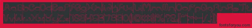 HONESTLY HOLLOW INVERSE Font – Black Fonts on Red Background