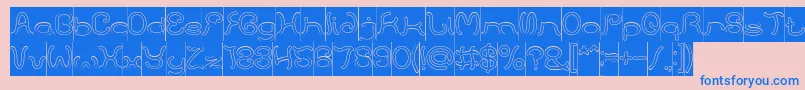 HONESTLY HOLLOW INVERSE Font – Blue Fonts on Pink Background