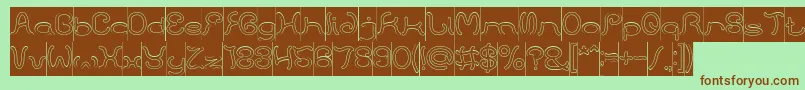 HONESTLY HOLLOW INVERSE Font – Brown Fonts on Green Background