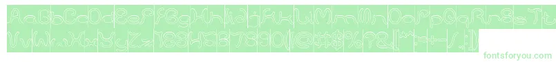 HONESTLY HOLLOW INVERSE Font – Green Fonts on White Background