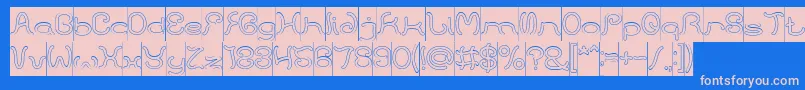 HONESTLY HOLLOW INVERSE Font – Pink Fonts on Blue Background