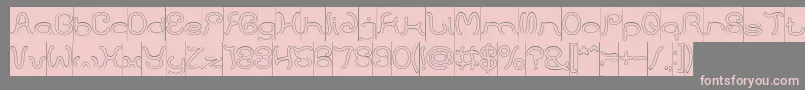 HONESTLY HOLLOW INVERSE Font – Pink Fonts on Gray Background