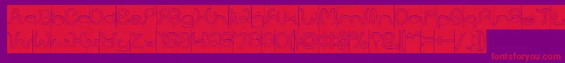 HONESTLY HOLLOW INVERSE Font – Red Fonts on Purple Background