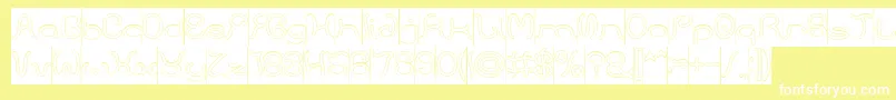 HONESTLY HOLLOW INVERSE Font – White Fonts on Yellow Background