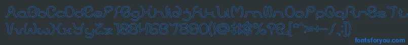HONESTLY HOLLOW Font – Blue Fonts on Black Background