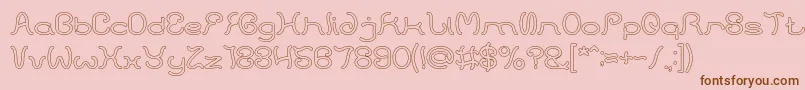 HONESTLY HOLLOW Font – Brown Fonts on Pink Background