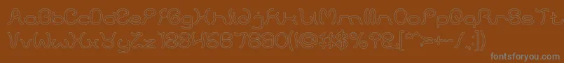 Шрифт HONESTLY HOLLOW – серые шрифты на коричневом фоне