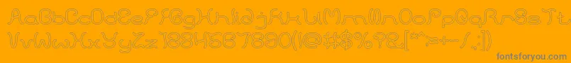 HONESTLY HOLLOW-Schriftart – Graue Schriften auf orangefarbenem Hintergrund