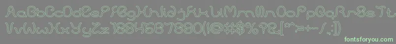 フォントHONESTLY HOLLOW – 灰色の背景に緑のフォント
