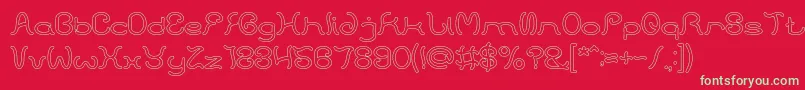 HONESTLY HOLLOW-Schriftart – Grüne Schriften auf rotem Hintergrund