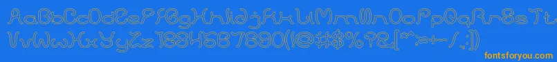 HONESTLY HOLLOW Font – Orange Fonts on Blue Background