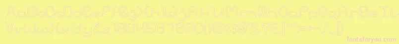HONESTLY HOLLOW Font – Pink Fonts on Yellow Background