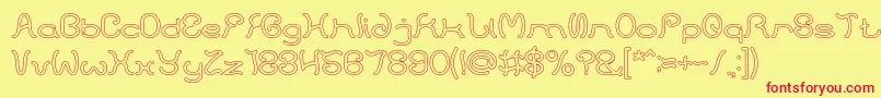 HONESTLY HOLLOW Font – Red Fonts on Yellow Background