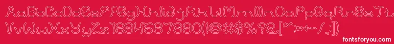 HONESTLY HOLLOW Font – White Fonts on Red Background