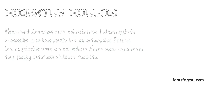 HONESTLY HOLLOW Font
