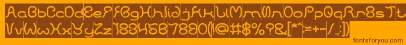 HONESTLY INVERSE Font – Brown Fonts on Orange Background