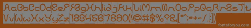 フォントHONESTLY INVERSE – 茶色の背景に灰色の文字