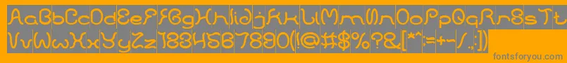 HONESTLY INVERSE Font – Gray Fonts on Orange Background