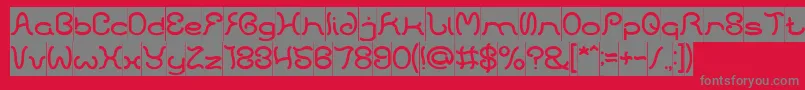 フォントHONESTLY INVERSE – 赤い背景に灰色の文字