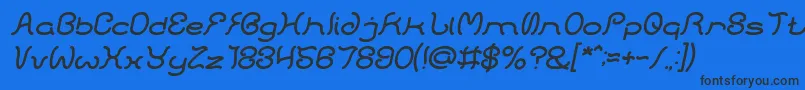 HONESTLY ITALIC Font – Black Fonts on Blue Background