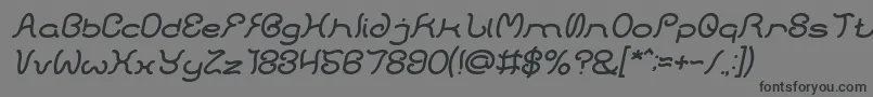 フォントHONESTLY ITALIC – 黒い文字の灰色の背景