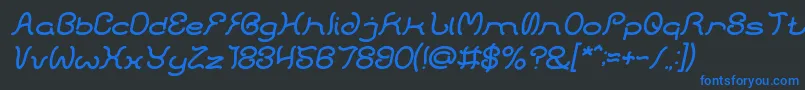 HONESTLY ITALIC Font – Blue Fonts on Black Background