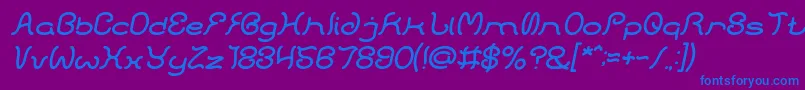 Шрифт HONESTLY ITALIC – синие шрифты на фиолетовом фоне