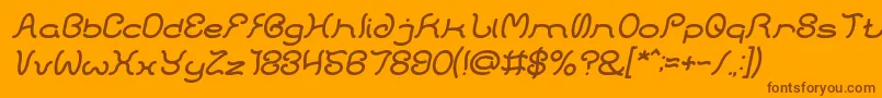 HONESTLY ITALIC Font – Brown Fonts on Orange Background
