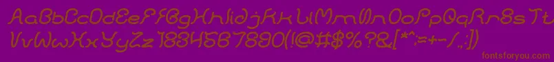 Fonte HONESTLY ITALIC – fontes marrons em um fundo roxo