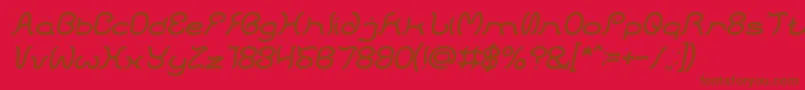 HONESTLY ITALIC Font – Brown Fonts on Red Background