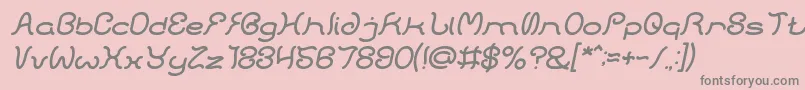 HONESTLY ITALIC-Schriftart – Graue Schriften auf rosa Hintergrund