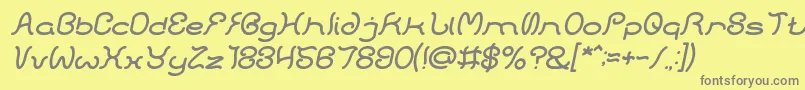 HONESTLY ITALIC-Schriftart – Graue Schriften auf gelbem Hintergrund