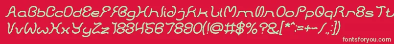 Fonte HONESTLY ITALIC – fontes verdes em um fundo vermelho