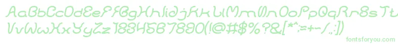 HONESTLY ITALIC Font – Green Fonts on White Background