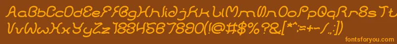 HONESTLY ITALIC Font – Orange Fonts on Brown Background