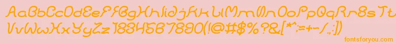 HONESTLY ITALIC Font – Orange Fonts on Pink Background