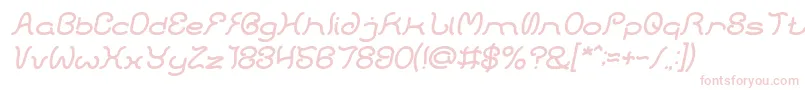 HONESTLY ITALIC Font – Pink Fonts on White Background