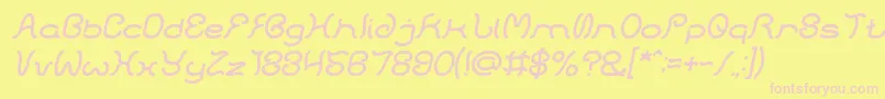 HONESTLY ITALIC Font – Pink Fonts on Yellow Background