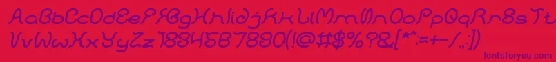 HONESTLY ITALIC Font – Purple Fonts on Red Background