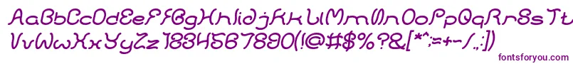 Fonte HONESTLY ITALIC – fontes roxas em um fundo branco